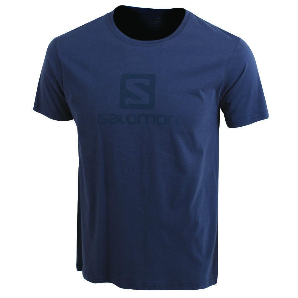 Salomon Israel ACHIEVE SS M - Mens T shirts - Navy (DTVO-30645)